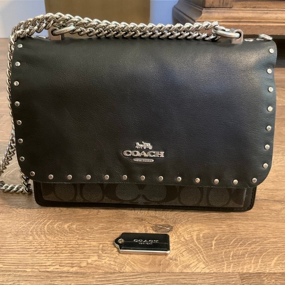 Coach Klara black studded cross body bag - Picture 2 of 13